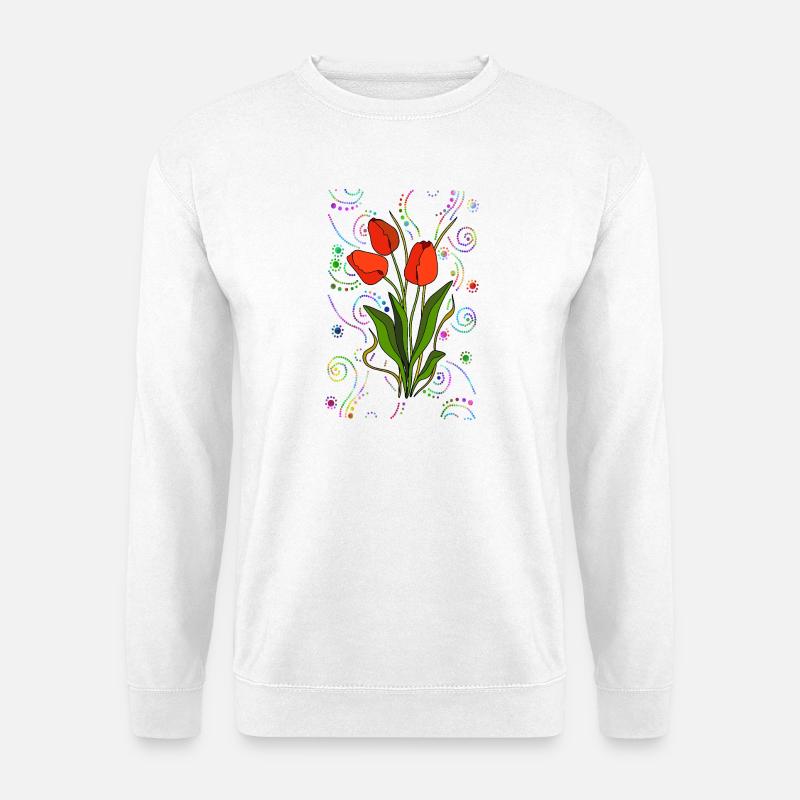 Blumen - Unisex Pullover - Weiß