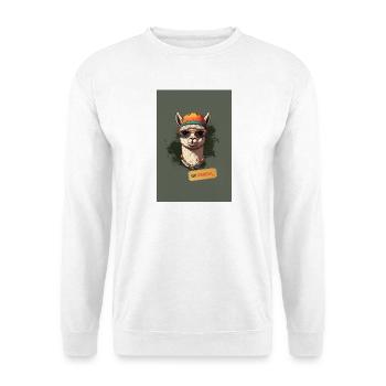 No Drama Llama – Style rétro cool - Sweat-shirt Unisexe - blanc - Devant