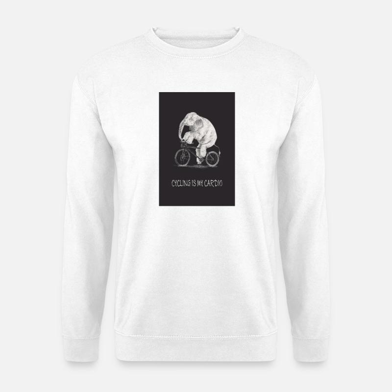 Le vélo, c’est mon cardio - Sweat-shirt Unisexe - blanc