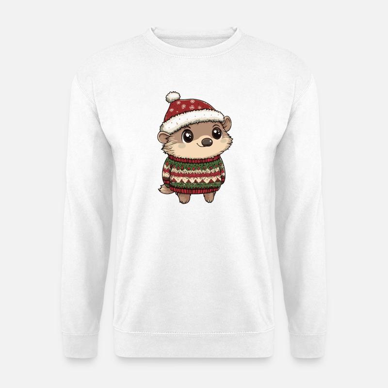 Igel Weihnachten - Unisex Pullover - Weiß