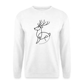 Hirsch – Modern line design - Unisex Sweatshirt - white - Front