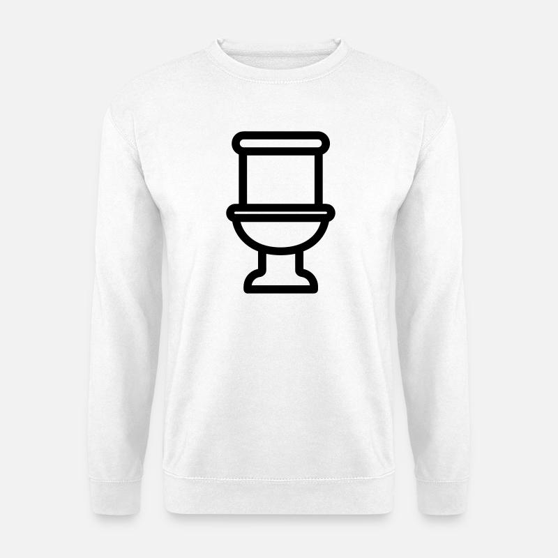 Toilette - Unisex Pullover - Weiß
