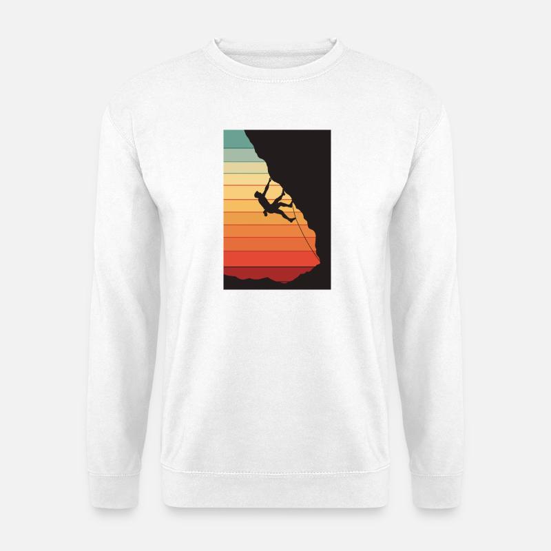 Climbers in the sunset - Unisex Sweatshirt - white