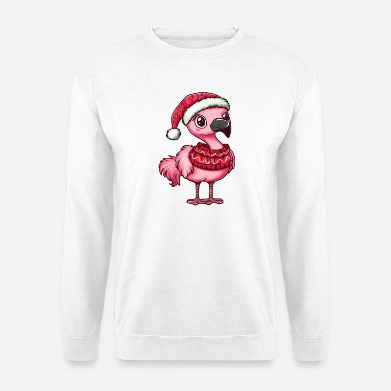 Flamingo Weihnachten - Unisex Pullover - Weiß