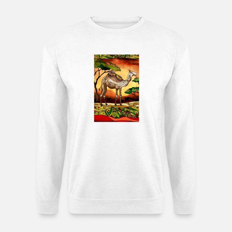 Kamel - Unisex Pullover - Weiß