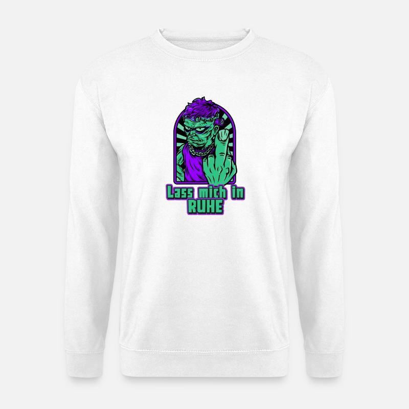 Lass mich in Ruhe Monster - Unisex Pullover - Weiß