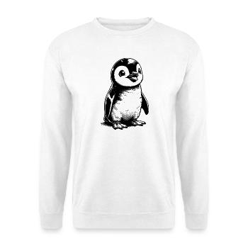 Knuffiger Eisbewohner Baby Pinguin Kinder Style - Unisex Sweatshirt - white - Front