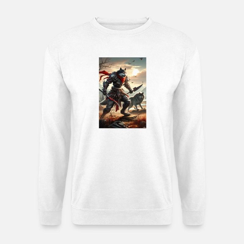 Ironwolf Warrior at Sunset - Unisex Sweatshirt - white