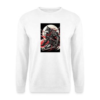 Armure de loup de guerre au clair de lune - Sweat-shirt Unisexe - blanc - Devant