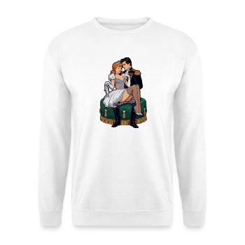 Assepoester met prins modern - Sweat-shirt Unisexe - blanc - Devant