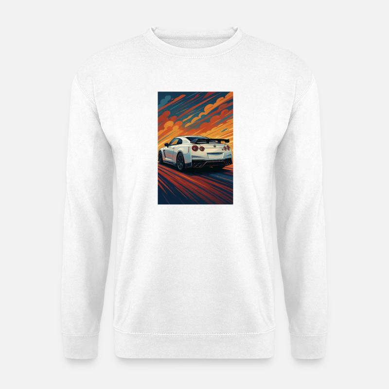 Abendrot GT-R Sprint Artwork - Unisex Pullover - Weiß