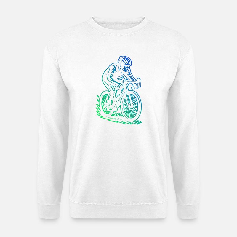 Klare Roadbike Botschaft - Unisex Pullover - Weiß