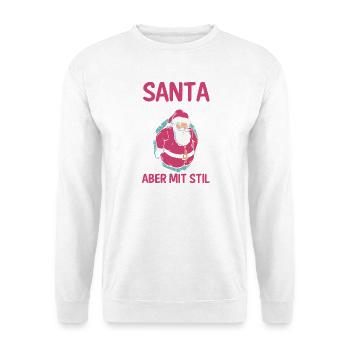 Santa Claus Christmas Time Naughty Christmas - Unisex Sweatshirt - white - Front