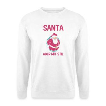 Santa Claus Christmas Time Naughty Christmas - Unisex Sweatshirt - white - Front