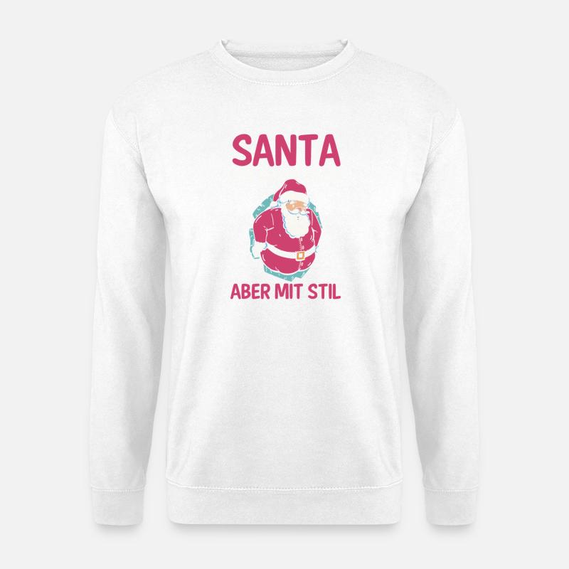Weihnachtsmann Weihnachtszeit Unartig Weihnachts - Unisex Pullover - Weiß
