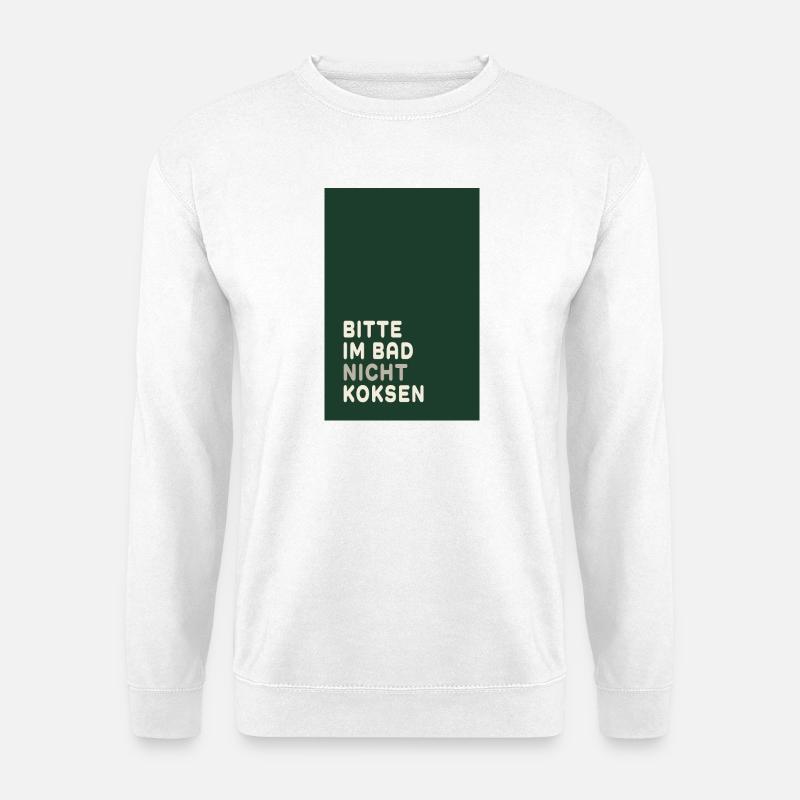 Minimal Statement – Dark Green & Cream Design - Unisex Sweatshirt - white