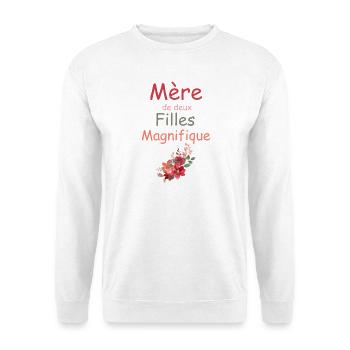 Mother of Two Gorgeous Daughters - Unisex Sweatshirt - white - Front
