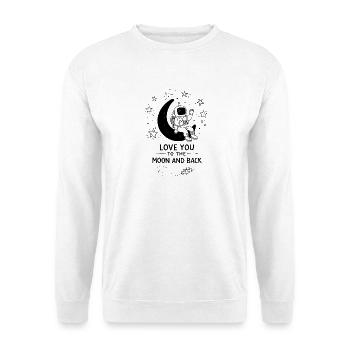 I Love You To The Moon And Back Doodle - Unisex Sweatshirt - white - Front