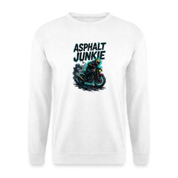 Asphalt Junkie - Motorcycle - Unisex Sweatshirt - white - Front