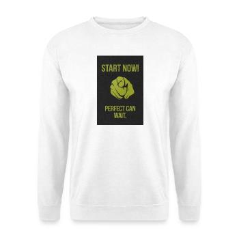 Start now – Statement shirt for doers - Unisex Sweatshirt - white - Front