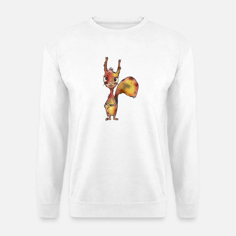 lustiges_Eichhoernchen - Unisex Pullover - Weiß