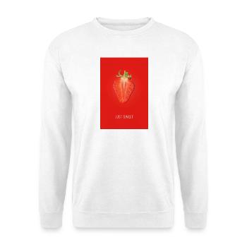 Erdbeere  Just sweet - Unisex Pullover - Weiß - Vorne