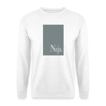 Typografie Poster Naja. - Unisex Pullover - Weiß - Vorne