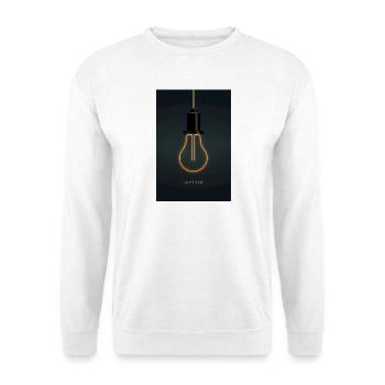 Light it up – Modern Neon Poster in Warm Orange - Unisex Sweatshirt - white - Front