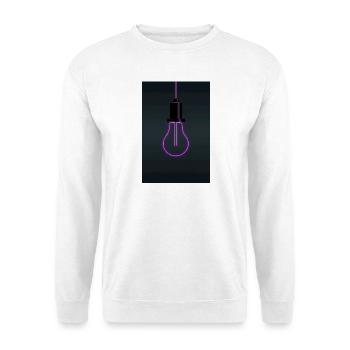Neon Light Bulb Magenta Minimal Design - Unisex Sweatshirt - white - Front