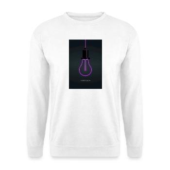Inner Glow Neon Light Bulb Poster - Unisex Sweatshirt - white - Front