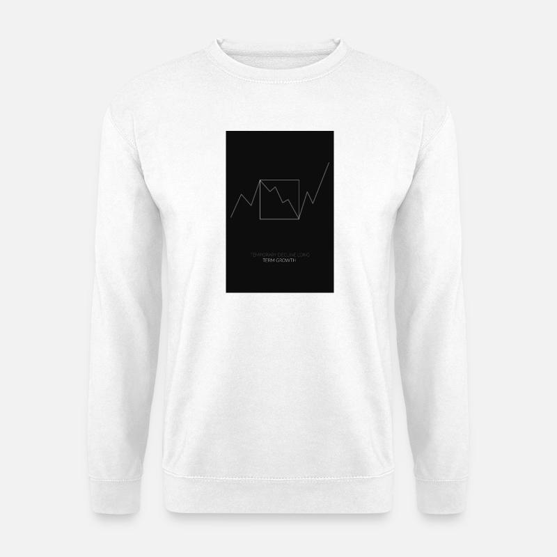 Temporary Decline Long-Term Growth - Unisex Sweatshirt - white
