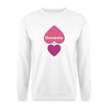 Konzeptionsherz-Design - Unisex Pullover - Weiß - Vorne