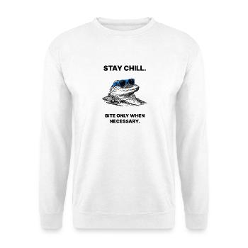 Stay Cool – Chilling Alligator Pop Art - Unisex Sweatshirt - white - Front