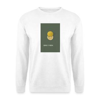 Serve It Fresh Tennis Zitronen Design - Unisex Pullover - Weiß - Vorne