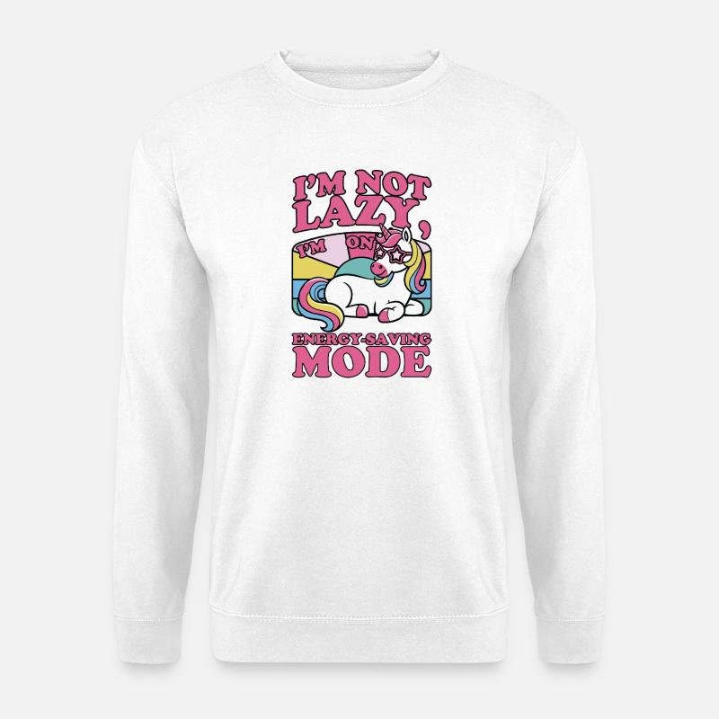 Nicht faul im Energy Saving Modus - Unisex Pullover - Weiß