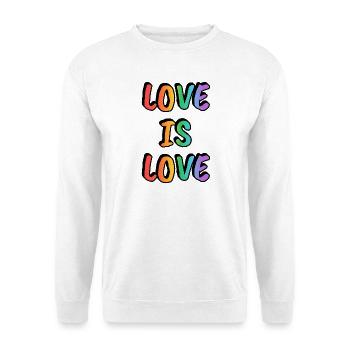 Liebe ist Liebe Regenbogen - Unisex Pullover - Weiß - Vorne