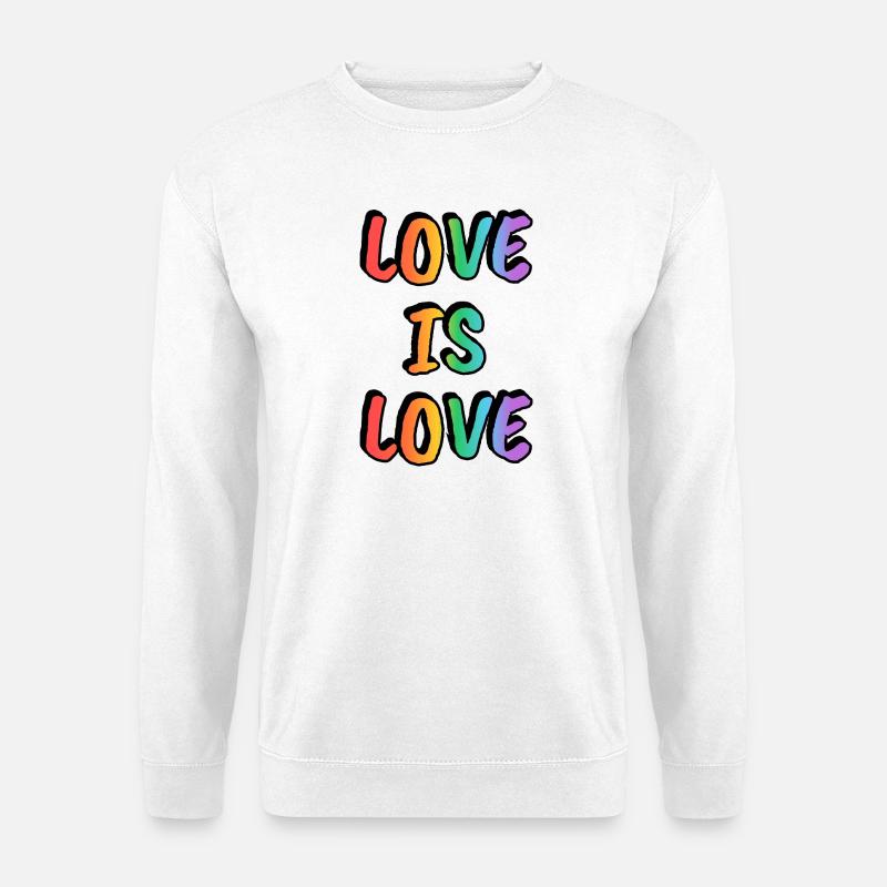 Liebe ist Liebe Regenbogen - Unisex Pullover - Weiß