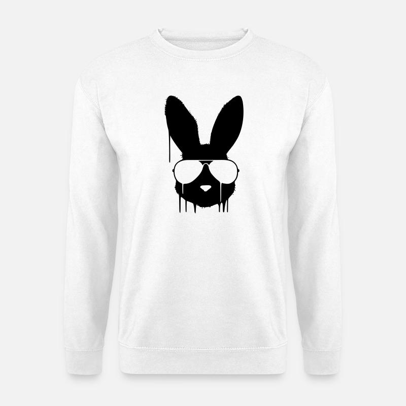 Cool Bunny Glasses Graffiti - Unisex Sweatshirt - white