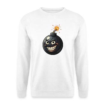 Joke bomb cartoon with grin - Unisex Sweatshirt - white - Front