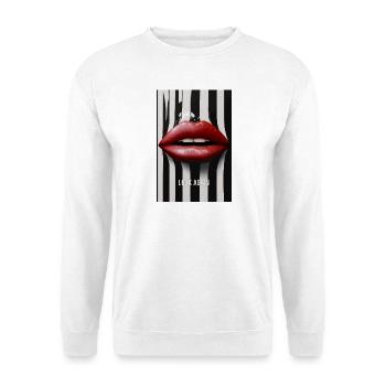 Look Again Lippen Fashion Statement Design  - Unisex Pullover - Weiß - Vorne