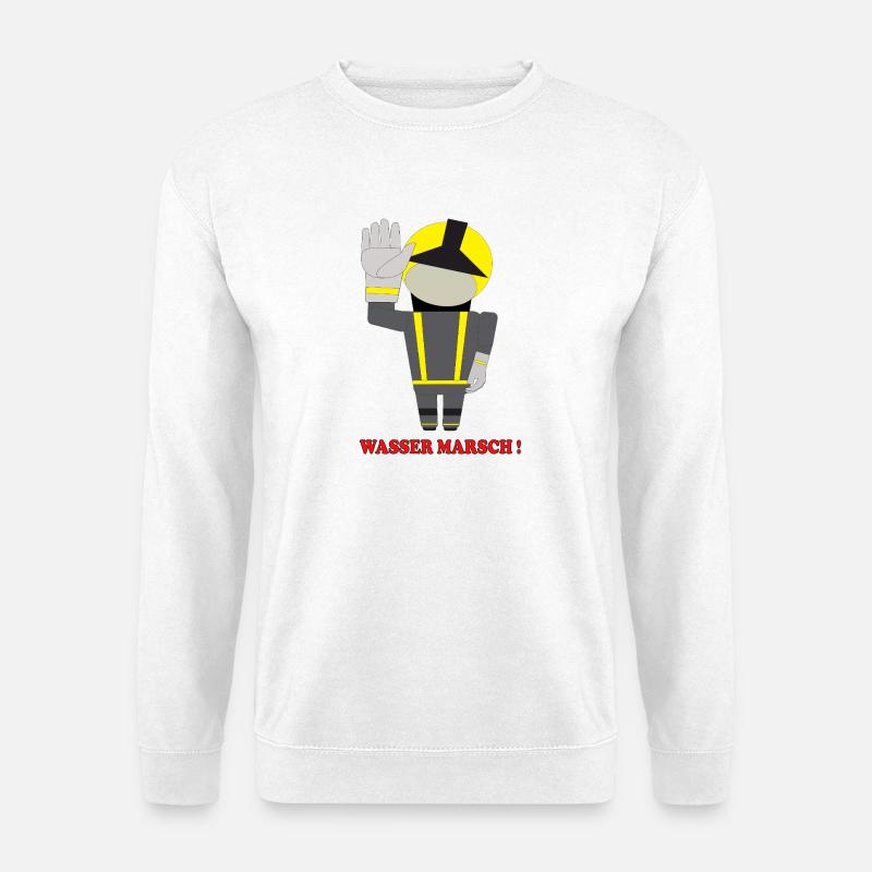Wasser Marsch Feuerwehrheld - Unisex Pullover - Weiß