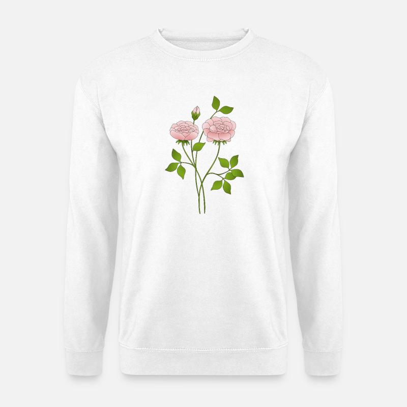Blomster - Unisex sweater - hvid