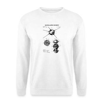 Satellite Blueprint Patent - Unisex Sweatshirt - white - Front