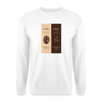 Arabica vs Robusta Coffee Guide Poster - Unisex Pullover - Weiß - Vorne