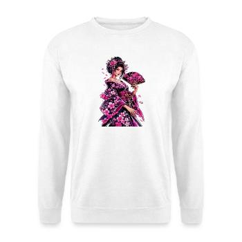 Geisha Flower Kimono Art - Unisex Sweatshirt - white - Front