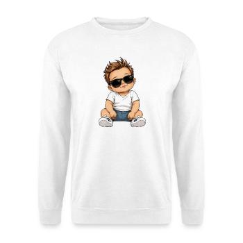 Bébé avec des lunettes de soleil - Sweat-shirt Unisexe - blanc - Devant