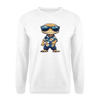 Echse Comic Urlaub - Unisex Pullover - Weiß - Vorne