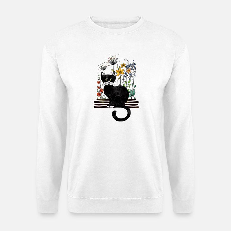chat - Sweat-shirt Unisexe - blanc