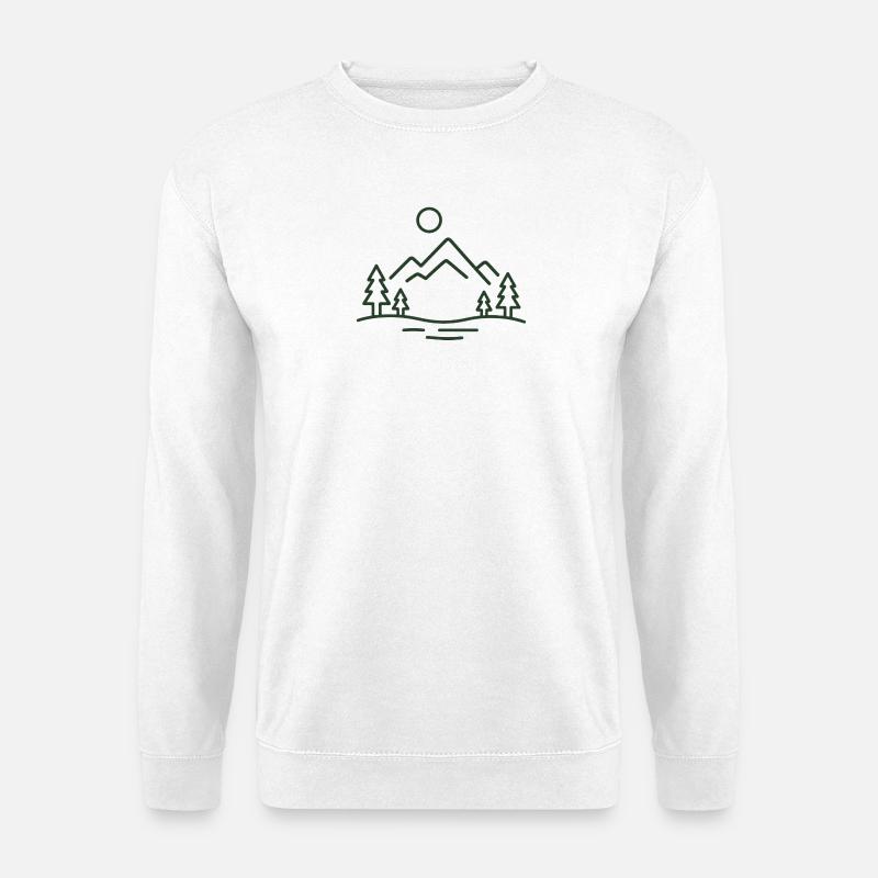 Berglandschaft Natur - Unisex Pullover - Weiß