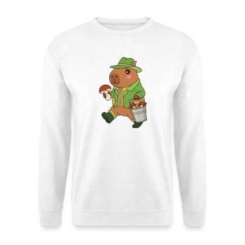 Forest Forager Capybara - Forest Adventure Gift - Unisex Sweatshirt - white - Front